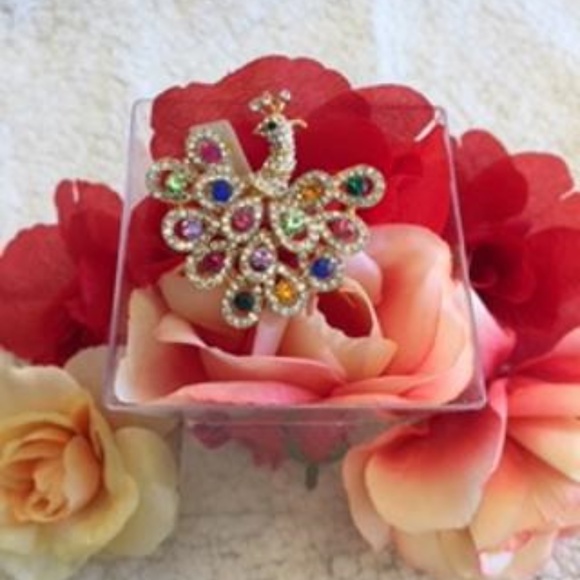 Arinna Fashion Jewelry Jewelry - ARINNA FASHION COLORFUL PEACOCK RING SIZE 8.5